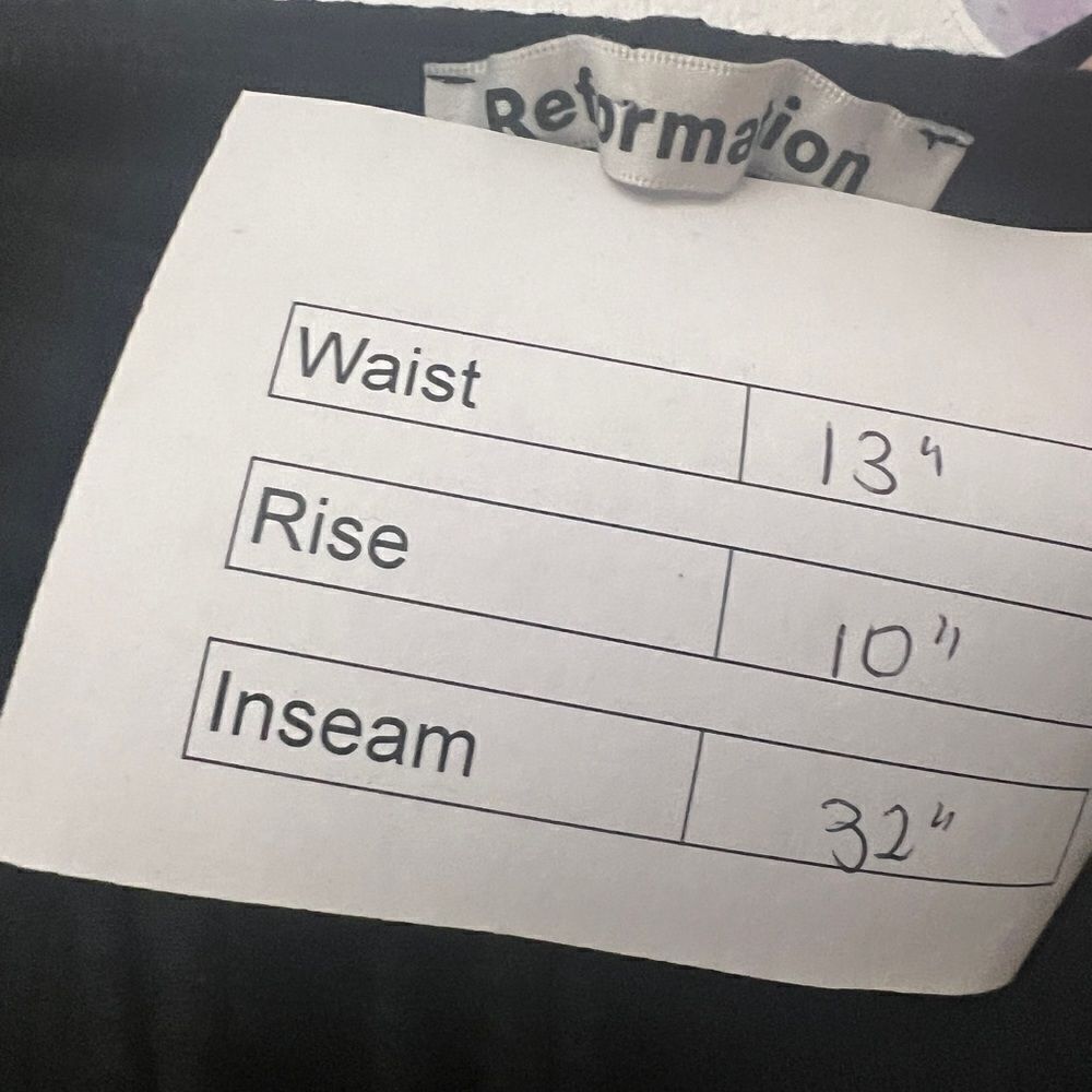 Reformation Ribbed Pants Black - Picture 6 of 6